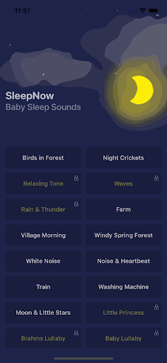 Android application SleepNow: Baby Sleep Sounds screenshort