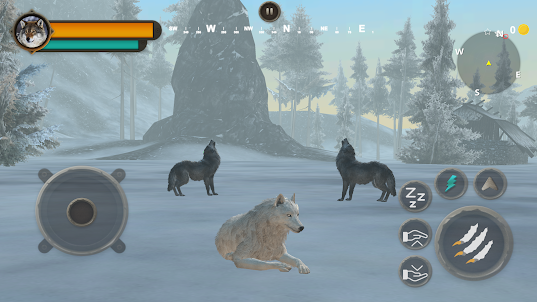 Wolf jagt wilde Dschungelspiel