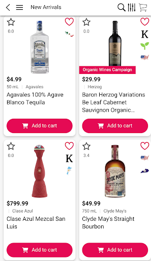 Android application Chelsea Wine and Liquors screenshort