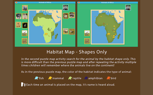 Animals of Africa - Montessori Screen 3