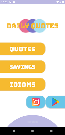 Android application Quotes Sayings Idioms screenshort
