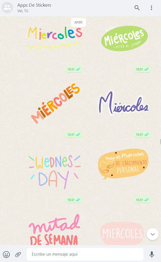Días de la Semana Stickers
