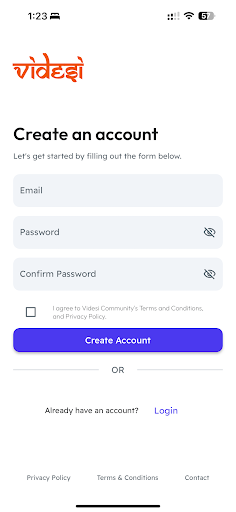 Android application Videsi Community screenshort