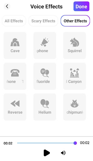 Android application Voice Changer Pro screenshort