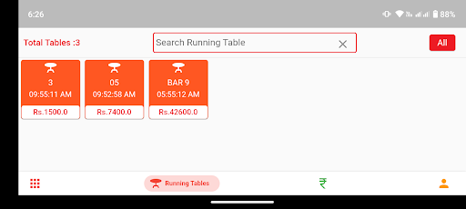 Restro MS Waiter Screen 2