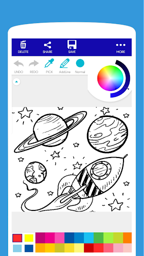 Planet and Space Coloring Book