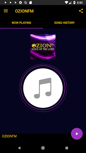 Android application OZIONFM screenshort