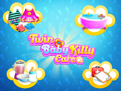 Screenshot 15 kitty care twin baby game android