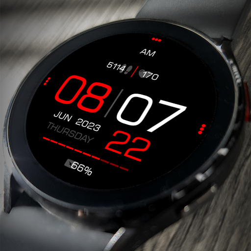 Android application Key074 Futuristic Watch Face screenshort