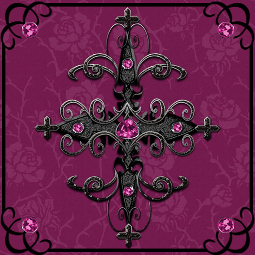 Ruby Pink Gothic Cross theme 1.1 Icon