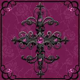 Ikonas attēls “Ruby Pink Gothic Cross theme”
