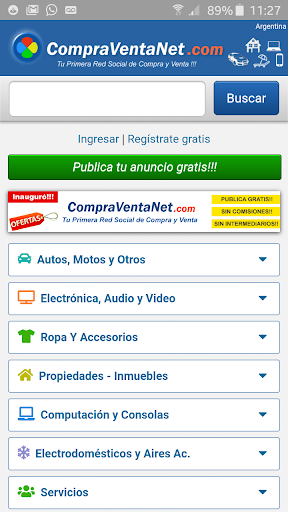 Android application CompraVentaNet Clasificados screenshort