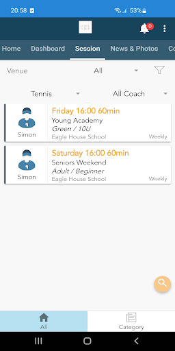 The Tennis School Screen 2
