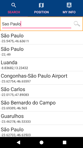 Urugua to Sao Paulo GPS Charts Screen 2