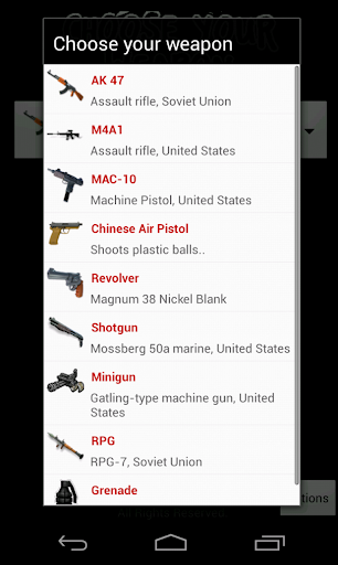 Gun Weapon Shooter Screen 2