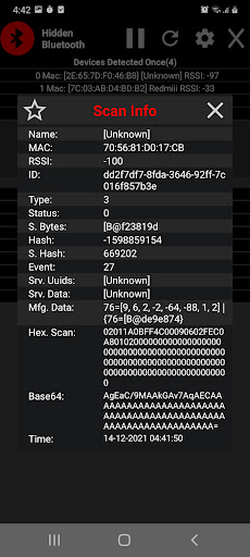 Hidden Bluetooth Scanner