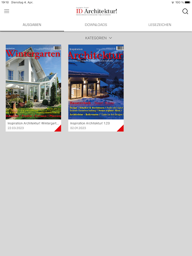 Android application ID Architektur screenshort