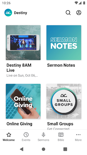 Screenshot of Destiny Worship Center