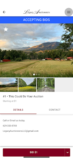 Legacy Auctioneers Screen 3