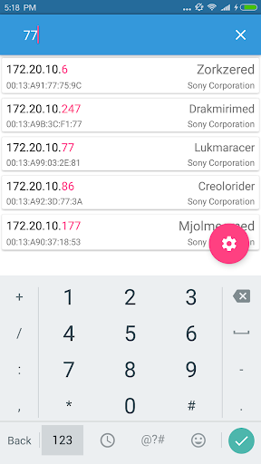 Network Scanner Screen 2