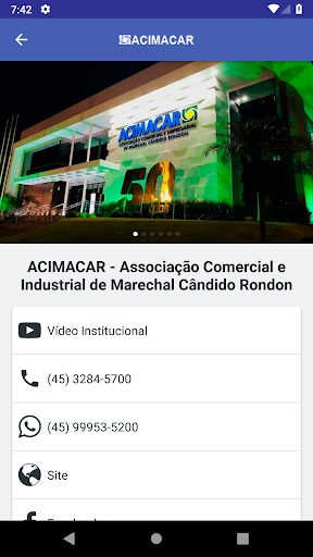 ACIMACAR Screen 2