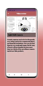 Light Bulb Camera instruction