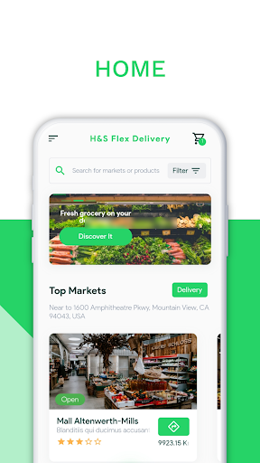 Android application H&S Flex Livraison screenshort