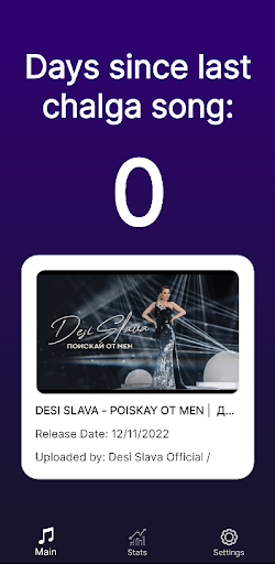 Android application Days Since Last Chalga Song screenshort
