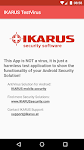 screenshot of IKARUS TestVirus