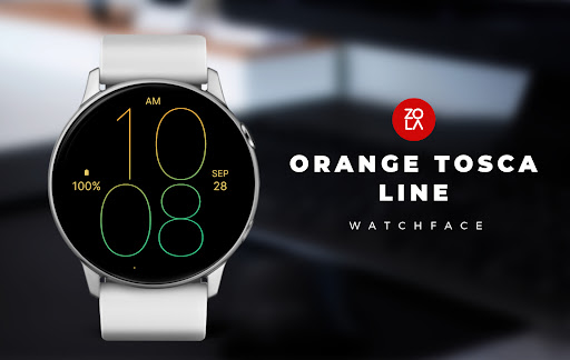 Android application Orange Tosca Line Watch Face screenshort