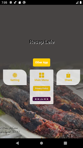 Android application Resep Masakan Ikan Lele Lezat screenshort