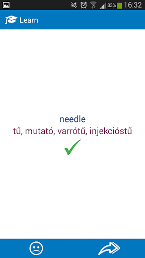 Hungarian English dictionary Screenshot