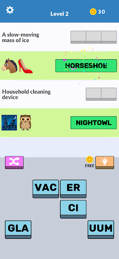 Android application Word Chunks screenshort