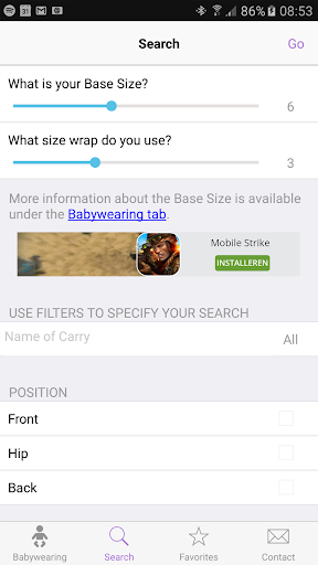 Up & Close Babywearing Screenshot 2 - AppWisp.com