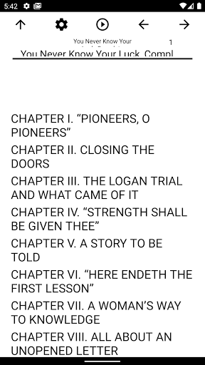 Android application Book, You Never Know Your Luck screenshort
