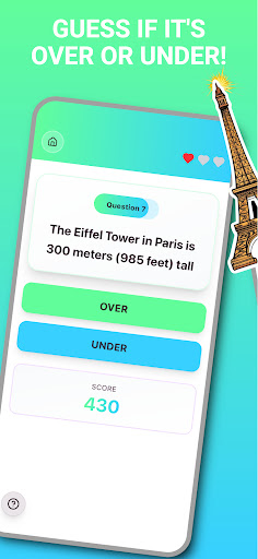 Over Under: Trivia Quiz Game screenshot 1
