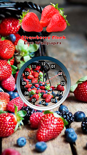 Strawberry Clock Wallpaper Screen 3