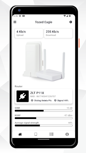 Android application Tozed Eagle (P11X ODU Router) screenshort