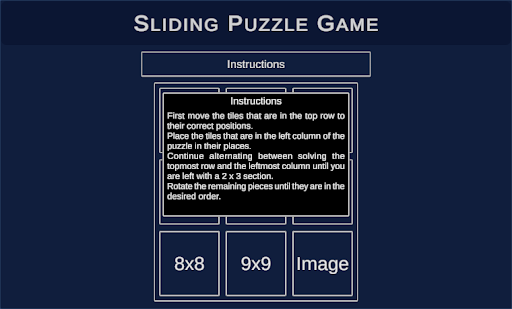 Sliding Puzzle Screen 2