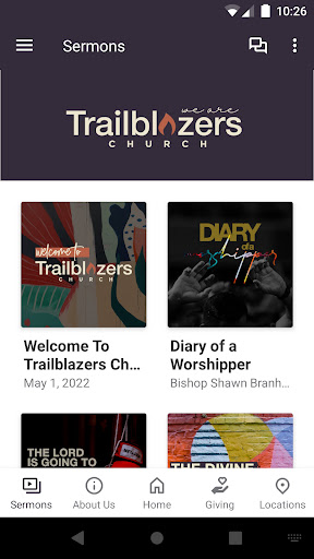 Android application Trailblazers Church screenshort