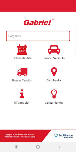 Android application Gabriel Autopartes screenshort