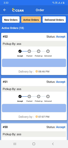 Android application Ocean - Delivery screenshort