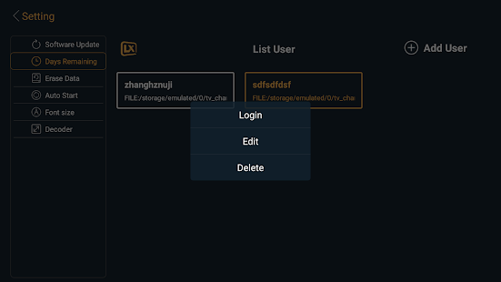 Lxtream Player Screenshot