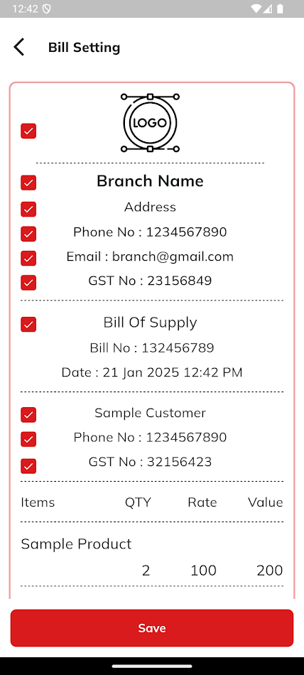 #7. BOT Billing (Android) Ved: Bros One Tech