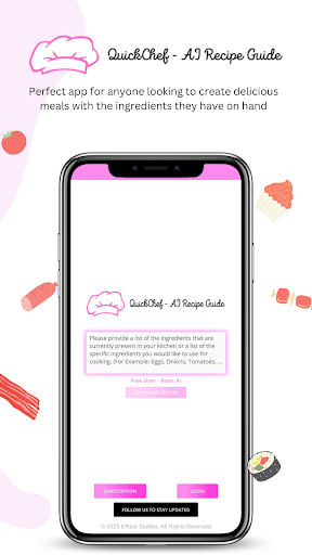 Android application QuickChef - AI Recipe Guide screenshort
