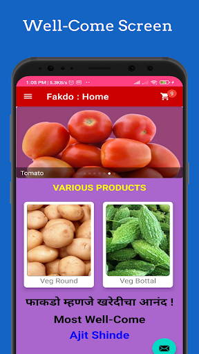 Android application Fakdo | Fresh Vegetables screenshort