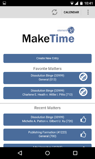 Android application MakeTime screenshort