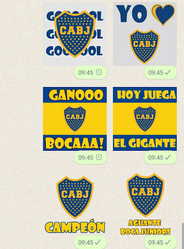 Android application Sticker Divertido Boca Juniors screenshort