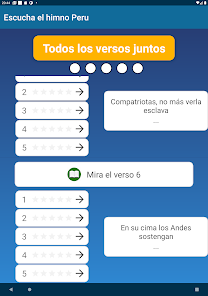 Captura de Pantalla 18 Himno Peru 6 Estrofas Aprender android