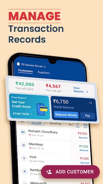 Khatabook Credit Account Book 6.62.1 APK + Мод (Unlimited money) за Android